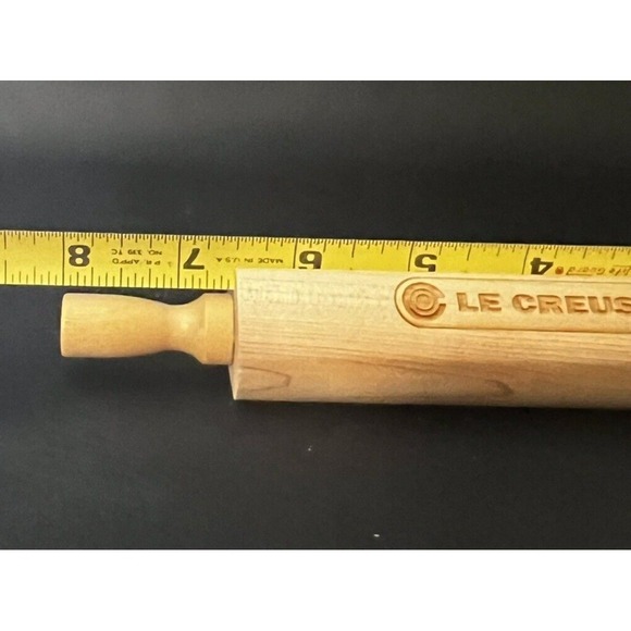 Le Creuset Mini Wooden Recipe Holder Rolling Pin Stand 8" Collectible - Picture 4 of 8